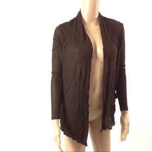 New Women Open Front Cardigan Size S Brown